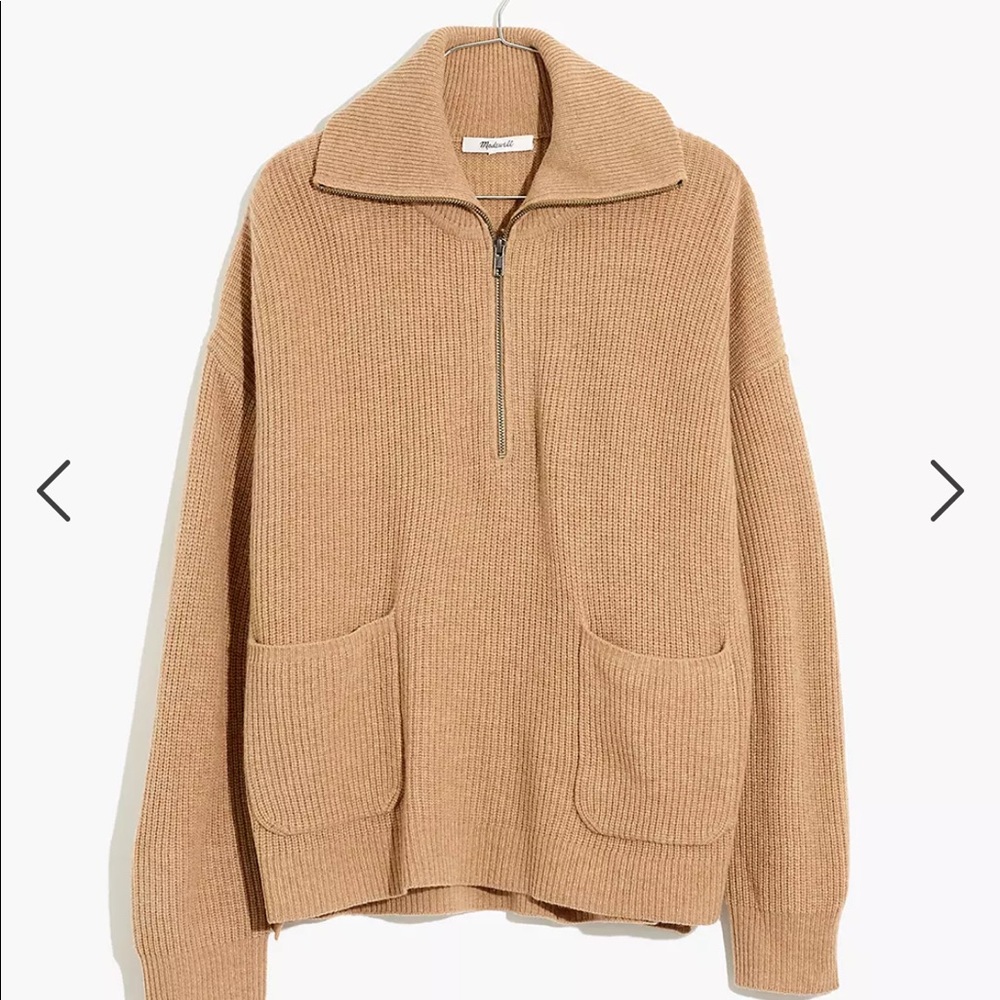 Madewell Glenbrook Half-Zip Pullover Sweater NWT - Picture 2 of 5